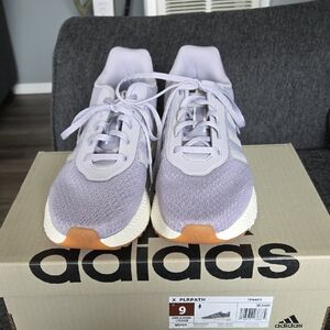 Adidas X_PLRPATH Sneakers in Lavender and White Shoes Worn Once To Small.